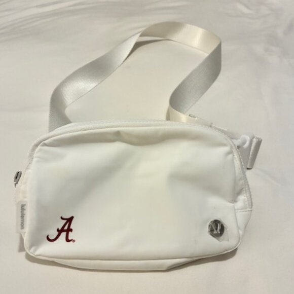 lululemon athletica Handbags - Lululemon Belt Bag White with Alabama Logo - NEW